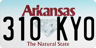 AR license plate 310KYO