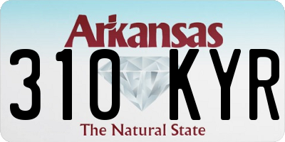 AR license plate 310KYR