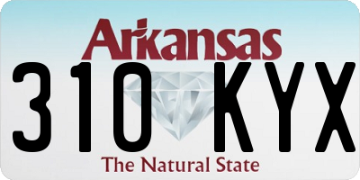 AR license plate 310KYX