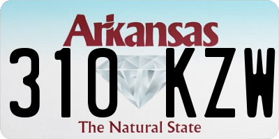 AR license plate 310KZW