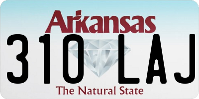 AR license plate 310LAJ