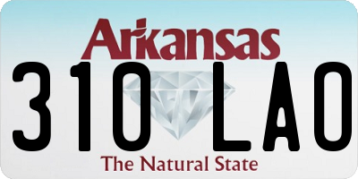 AR license plate 310LAO