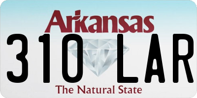 AR license plate 310LAR