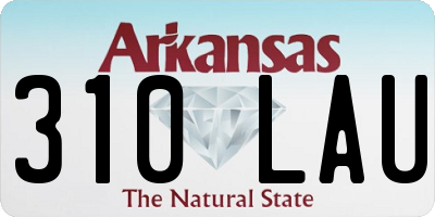 AR license plate 310LAU