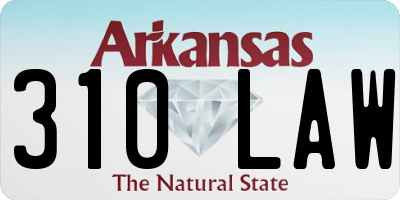 AR license plate 310LAW
