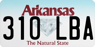 AR license plate 310LBA