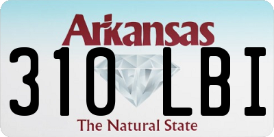 AR license plate 310LBI