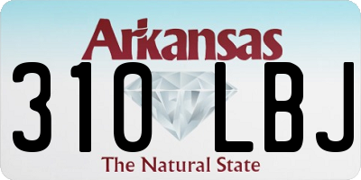 AR license plate 310LBJ