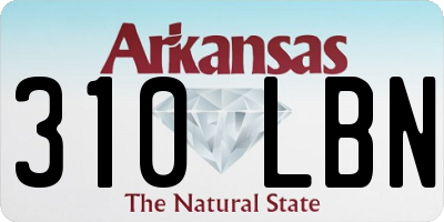 AR license plate 310LBN