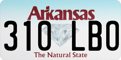 AR license plate 310LBO