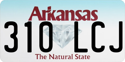 AR license plate 310LCJ