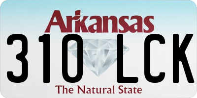 AR license plate 310LCK