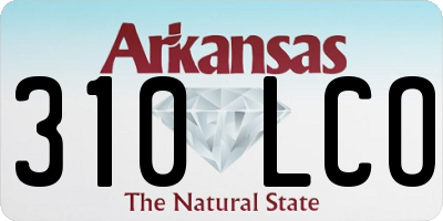 AR license plate 310LCO