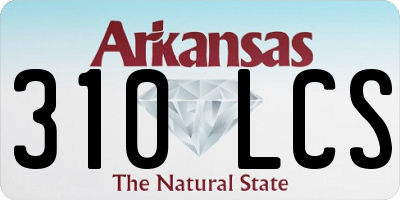 AR license plate 310LCS