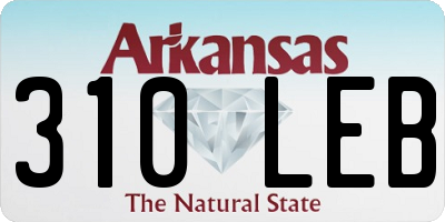AR license plate 310LEB