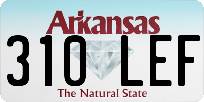 AR license plate 310LEF