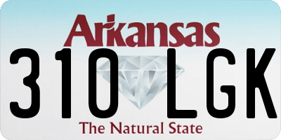 AR license plate 310LGK