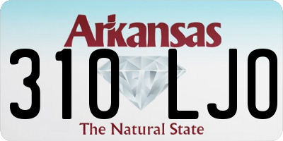 AR license plate 310LJO