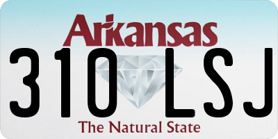 AR license plate 310LSJ
