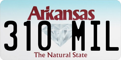 AR license plate 310MIL