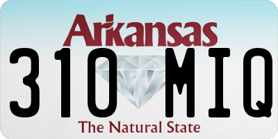 AR license plate 310MIQ