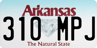 AR license plate 310MPJ