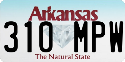 AR license plate 310MPW