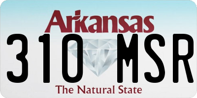 AR license plate 310MSR