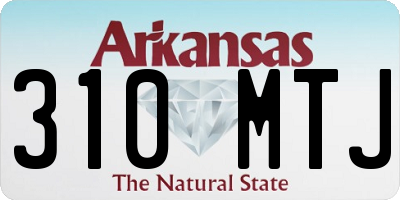 AR license plate 310MTJ