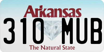AR license plate 310MUB