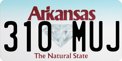AR license plate 310MUJ