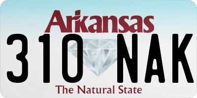 AR license plate 310NAK