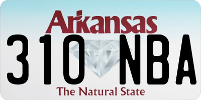 AR license plate 310NBA