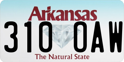 AR license plate 310OAW