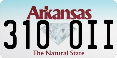 AR license plate 310OII