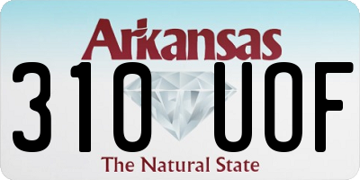 AR license plate 310UOF