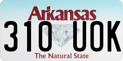 AR license plate 310UOK