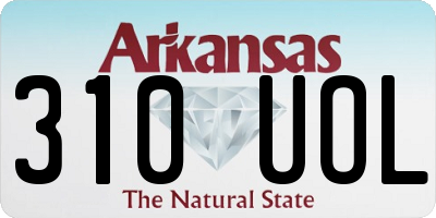 AR license plate 310UOL