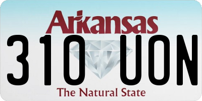 AR license plate 310UON