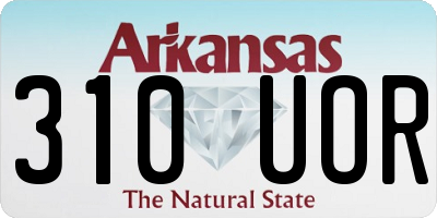 AR license plate 310UOR