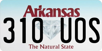 AR license plate 310UOS