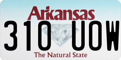 AR license plate 310UOW