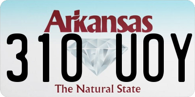 AR license plate 310UOY