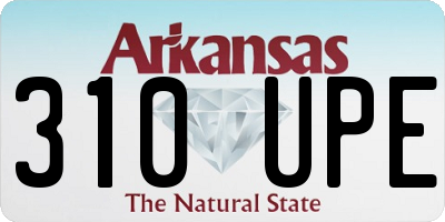 AR license plate 310UPE