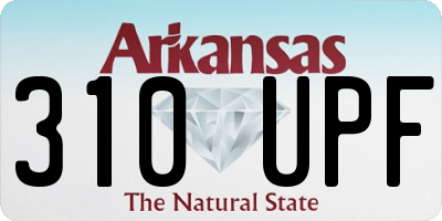 AR license plate 310UPF
