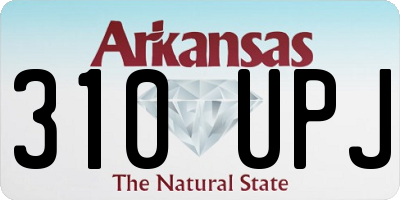 AR license plate 310UPJ