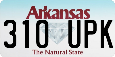 AR license plate 310UPK