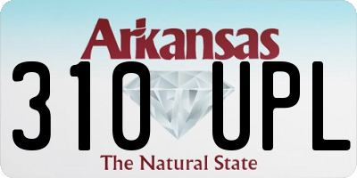 AR license plate 310UPL