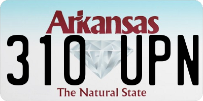 AR license plate 310UPN