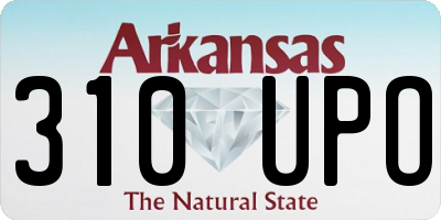 AR license plate 310UPO